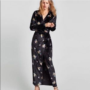 Zara velvet kimono dress
